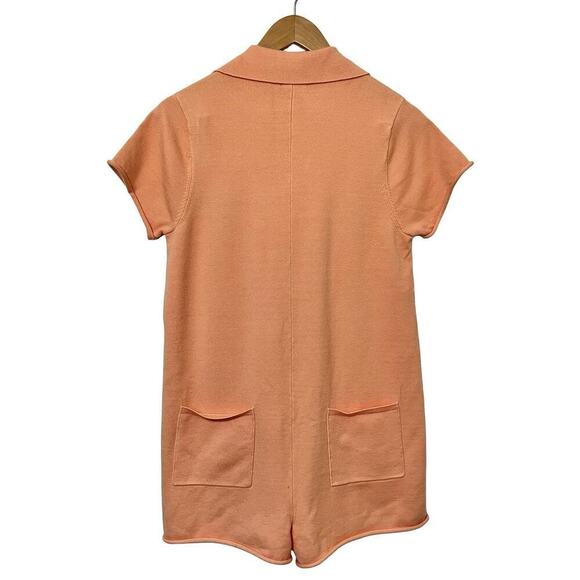 Show Me Your Mumu Gio Sweater Romper Size S Cantalope Knit Coastal Festival - Picture 3 of 9